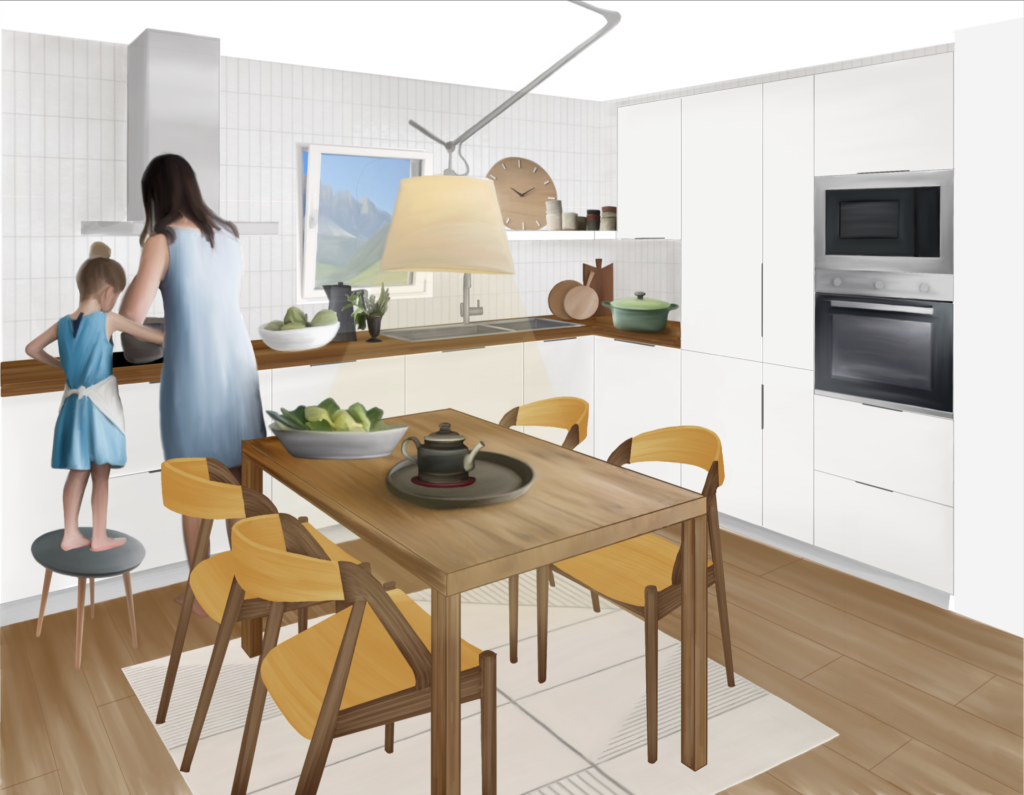 immobiliare viola vista cucina